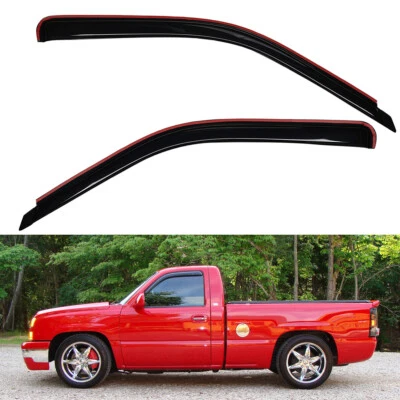 In-Channel Window Visor Rain Guard for Chevy Silverado GMC Sierra 1500 2500 3500 Foto 1 de 4