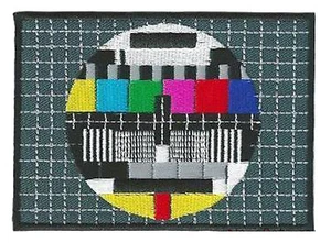 Patch écusson patche Mire télé TV Screen thermocollant hotfix brodé télévision - Photo 1/7