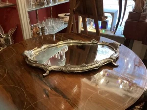 Antique French Silver-plated Bronze Style Louis XV Surtout De Table Centerpiece - Picture 1 of 12