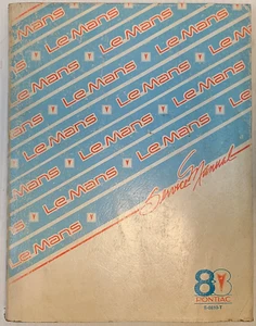 1988 Pontiac Lemans GM General Motors Shop Service Manual S-8810-T - Imagen 1 de 8