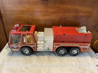 Vintage Nylint Rescue Pumper Fire Engine No. 5 Pressed Steel Truck Toy - Restore - Image 1 of 4