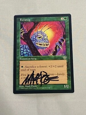 MTG Foratog Mirage Artist Proof Sketch and Signature Signed Poole - Image 1 of 2