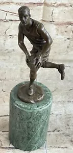 World Cup Rugby Football Player Tournament Trophy Bronze Marble Statue Art Gift - Picture 1 of 10
