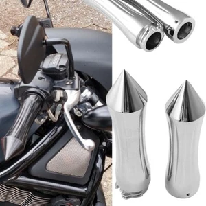 Empuñaduras de 1" cromadas Billet Spike para Yamaha Royal V Star XVS 650 950 1100 1300 - Imagen 1 de 12