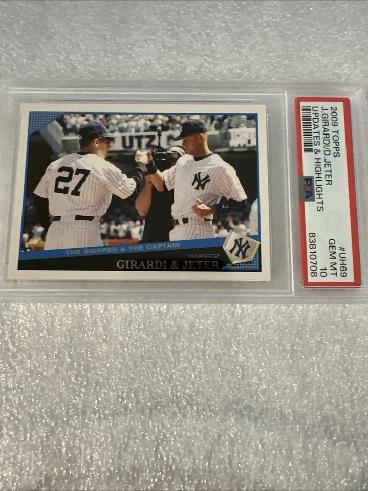 2009 Topps Update & Highlights #UH69 Derek Jeter Joe Girardi HOF PSA 10 Yankees - Image 1 of 4