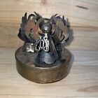 Angel Music Box Silverplate Plays And Base Spins
