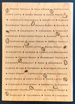 Hampton Art Coffee Java Caffe Latte Truffle Mocha Background Rubber Stamp - Image 1 of 3