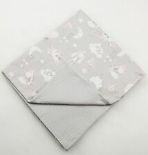 XXL LARGE BLANKET BABY COTTON +WAFFLE FABRIC grey girl ballerinas for cot bed