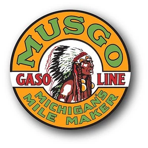 MUSGO GASOLINE MICHIGAN OIL SUPER HIGH GLOSS OUTDOOR 4 INCH DECAL STICKER - Imagen 1 de 1