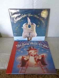 (2) Hardcover Books - TheSnow Must Go On - On The Night You Were Born - Hallmark - Picture 1 of 1
