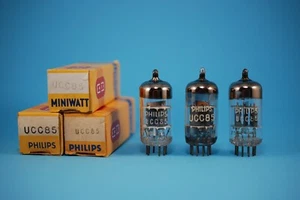 3x Tubos de triodo doble probados Philips UCC85 26AQ8 B109 hechos en Holanda - Imagen 1 de 9