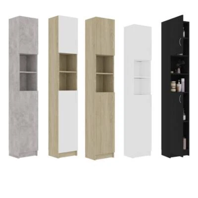 Badschrank Hochschrank Badezimmerschrank Regal Schrank Badezimmer 32×25.5×190 cm - Bild 1 von 4