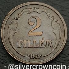 Hungary Magyar 2 Filler 1926 BP. KM#506. Two Cents coin. Crown of St. Stephen.
