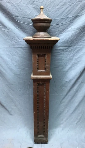 Antique Large Urn Top Hardwood 6x53 Interior Newel Post Vintage Old 276-23B Cover