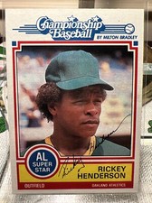 RICKEY HENDERSON 1984 TOPPS MILTON BRADLEY CHAMPIONSHIP BASEBALL #NNO