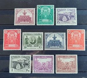 BRIEFMARKEN SPANIEN 1931 UPU 604 - 613 POSTGESCHICHTE SCHÖNES LOT BB/1 - Bild 1 von 2