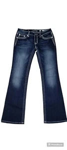 Miss Me Boot Cut JS5014B58 Womens Flap Pocket Jeans Size 30x34 - Picture 1 of 7