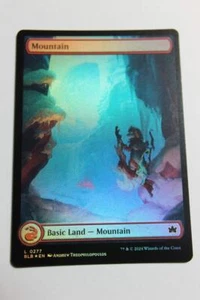 MTG Mountain (Winter 277) x1-Foil Full Art-Bloomburrow-Near Mint - Picture 1 of 1