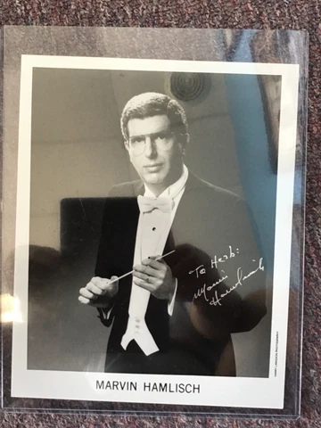 Marvin Hamlisch Oscar Tony Grammy Winner Composer Signed Autograph Photo Cover