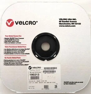 VELCRO® Brand 5/8" Black Hook 25yd roll sew-on #190213 - Picture 1 of 2