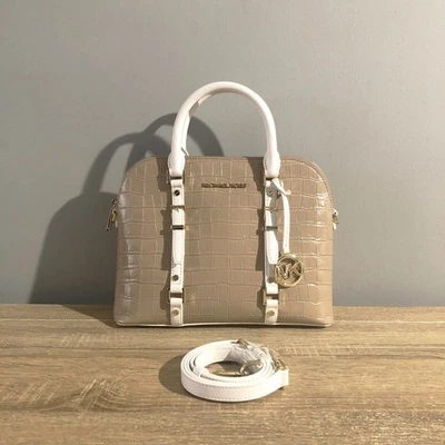 Michael Kors Bedford Legacy Medium Dome Satchel Purse Truffle MLT CLR MSRP $328 - Image 1 of 4