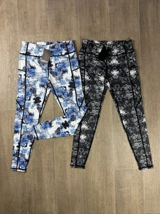 Dizzy® Bauhaus Classic/Mono High Waist Gym Leggings x2 Bundle Phone Pocket UK 12 - Picture 1 of 10