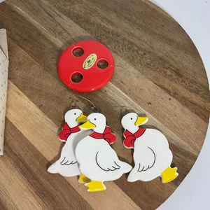 RUSS Windchime Menagerie Ducks porcelana vintage 6"" - Imagen 1 de 6