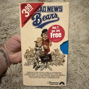 *RARE GATEFOLD* Bad News Bears VHS 1st Release Paramount Home Video - Picture 1 of 6