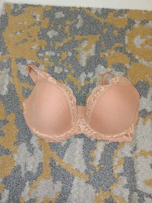 Natori Feathers Luxe Plunge T-shirt Underwire Bra 30DD  #730023 Dusty Rose - Image 1 of 4