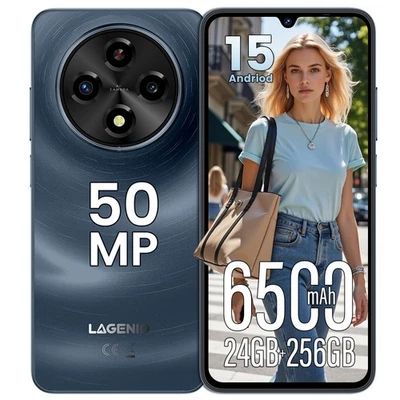 LAGENIO A12 Pro Android 15 Smartphone Night Mode 24GB+256GB 6500mAh Handy 6.9" - Bild 1 von 4