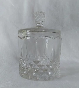 Vintage Cristal D'Arques 24% cristallo di piombo coperto 8 oz. barattolo di marmellata Jugoslavia 1991 - Foto 1 di 21