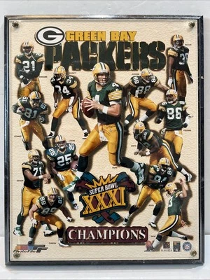 Placa Vintage Green Bay Packers Campeón del Super Bowl XXXI 1997 Foto 1 de 4