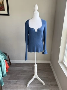 Maglia donna H&M blu manica lunga - Foto 1 di 6