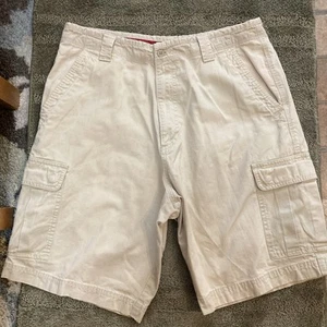 Pantalones Cortos Carga Dockers Sueltos Para Hombre 34 Caqui Frente Plano - Imagen 1 de 4