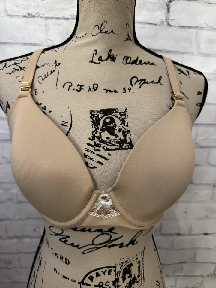 Sujetador Soma Talla 36D Abrazable Espalda Corredora Beige Encaje Sujetador con Aros Foto 1 de 4