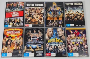 WWE WrestleMania y Royal Rumble 8X DVD Paquete DVD Región 4 - Imagen 1 de 17