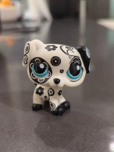 Littlest Pet Shop LPS Dalmata #1613 Nero Bianco Fiori Coda di salvataggio per cani - Foto 1 di 6