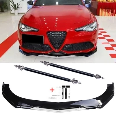 For Alfa Romeo Front Bumper Lip Splitter Sport Spoiler Black White Foto 1 de 4
