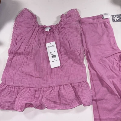 Splendid Girls Sun Gauze Tee And Legging Set Color: Petal Size: 4 NEW! - Image 1 of 4