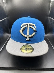 Minnesota Twins Hat Cap Fitted New Era 59Fifty Black MLB 7-3/8 - Picture 1 of 8