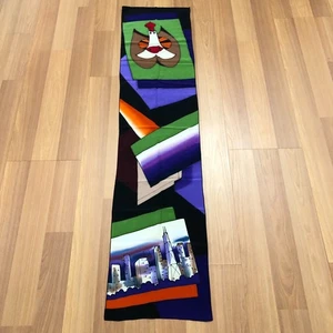 Joannalot Hand Painted Abstract Art Luxurious Silk Scarf 57x13.5 MINT HRJ - Picture 1 of 8