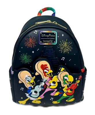 Disney Parks Loungefly Three Caballeros Donald Backpack Mexico EPCOT Glow Dark - Image 1 of 4