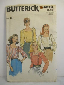 Butterick Pattern 4219 Misses Blouse Size 14 Bust 36" Uncut Vintage 1970's - Picture 1 of 13
