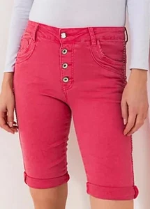 DINE 'N' DANCE Bermuda Samba mit Umschlag Ziernieten schmales Bein Gr.38 Pink - Bild 1 von 1