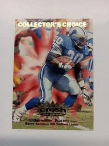 1997 UD Collectors Choice Barry Sanders Crash The Game #C24 Lions Free Ship!! - Picture 1 of 2