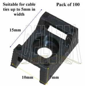 Kabelbinderfuß verschraubt (5mm Binder) (Pck/100) A/CA3 - Bild 1 von 1
