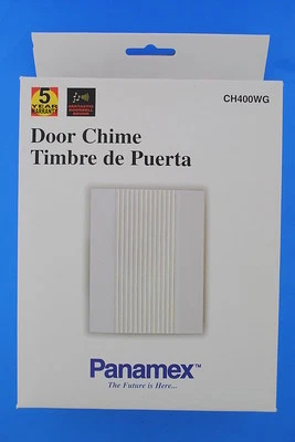Timbre de puerta Panamex CH400WG 16 V AC blanco/dorado 1 o 2 puertas nuevo Foto 1 de 4