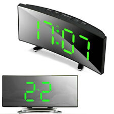 LED Wecker Digital Alarm Wecker Temperatur Schlummerfunktion USB Tischuhr