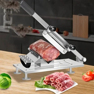 Manual Frozen Meat Slicer Mutton Ham Beef Cutter Cutting Machine Stainless Steel - Picture 1 of 9