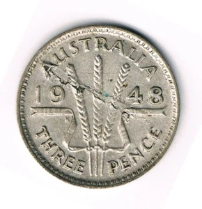 AUSTRALIA • 1948 Threepence • Planchet Flaw - Picture 1 of 2